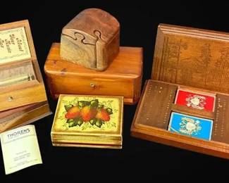 Wood Jewelry Puzzle Boxes