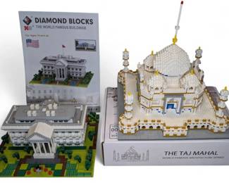 Miniature Micro Blocks Of The White House And Taj Mahal Sets