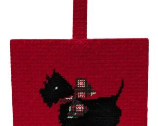 Scottish Terrier Red Black Needlepoint Handbag