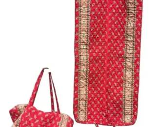 Vera Bradley Travel Set In Apple Red Paisley