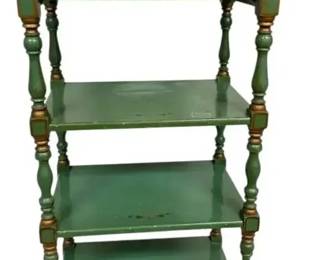 Quaint American Furniture Green Wood Shelf
