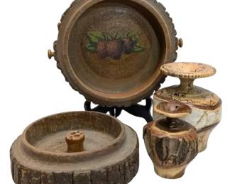 Wood Turned Vases Bowls