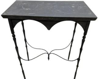 Black Wrought Iron Garden Table