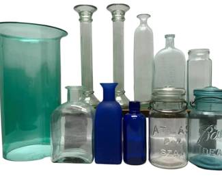 BlueGreen Glass Jars And Vases