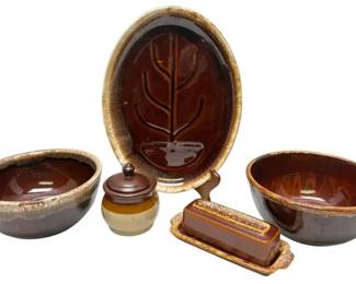 Hull, McCoy More Brown Bowls, Platter  More