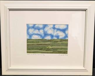 Where The Land Meets The Sky Fabric Artwork