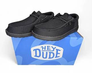 Hey Dudes Black Size J5 Youth Wally Funk Mono  Shade Color
