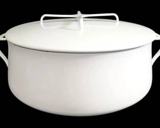 Dansk Kobenstyle MCM White Enamel 12 Casserole Pot