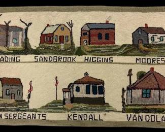 Family Homes Hooked Rug 40 x 23 