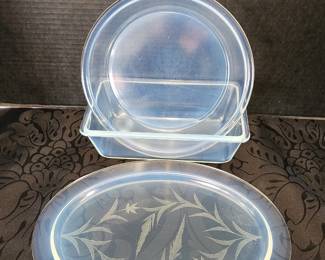 Fry Glass Platter, Bread Pan, and Pie Plate