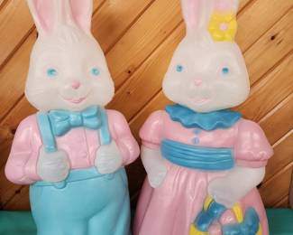 Blow mold Easter Bunny Rabbits