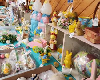 Lots of vintage Easter decor