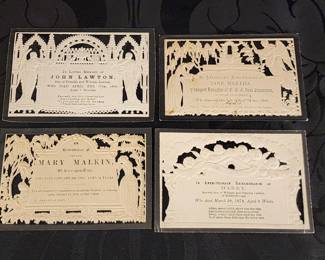 1800's Memorial Cards