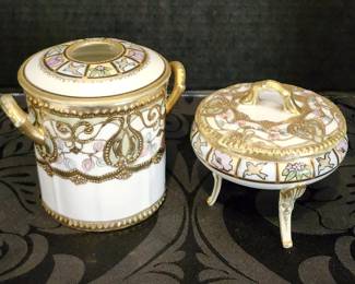 Dresser Pieces Box and Hair Receiver