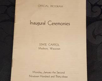 State Capital Madison Inaugural Ceremony Book