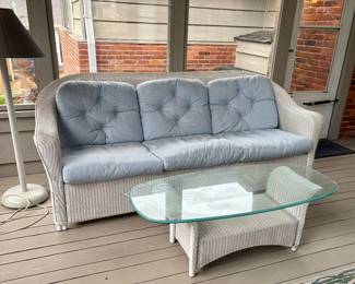 Great wicker couch and coffee table and floor lamp
Couch $100
Coffee table $50
Floor lamp $25