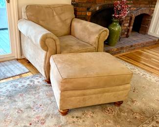 Matching oversized chair and ottoman $150 pair