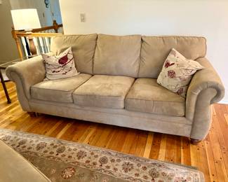 Great microfiber, micro, suede couch, neutral colors$150