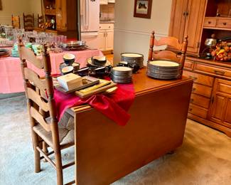 Pennsylvania house, dining table with four chairs and buffet $200 for set