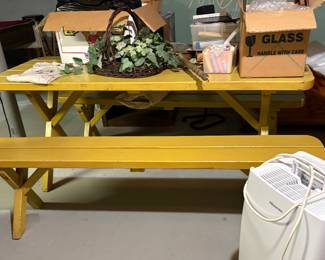 Remember when we all used to have picnic tables growing up, aren’t they cool?
Table and benchs $100