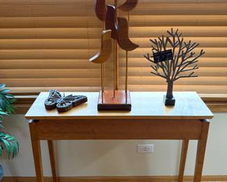 MCM wooden bird sculpture & sofa table