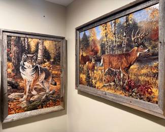 Vintage 1000pc wooden rustic framed puzzles