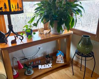 54” solid wood entry table 