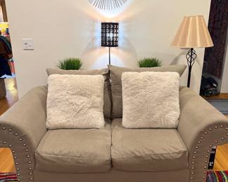 Corinthian Furniture studded loveseat 