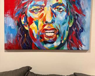 Mick Jagger canvas artwork 