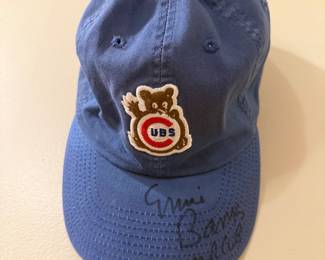 Vintage Cubs cap signed by Ernie Banks