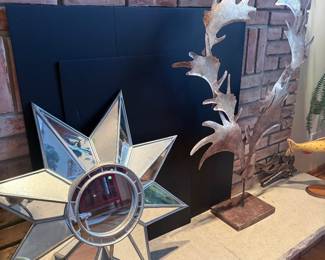 8-point star 3D wall mirror