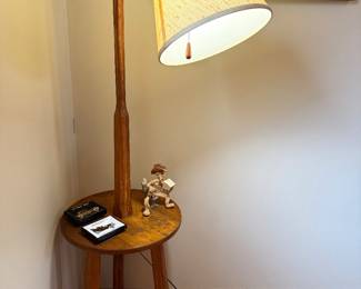 1960 MCM table floor lamp & original shade