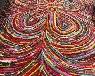 Aruba abstract flower 11’x8.5’ area rug