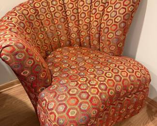 Asymmetrical Hollywood/ clam shell chairs