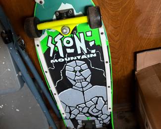 vintage complete skateboard is a rare Huffy "Stone Mountain" model from the 1980S