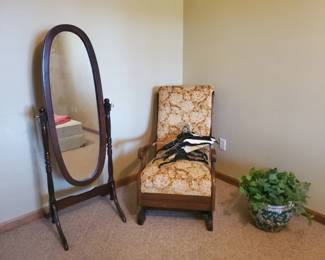 cheval mirror & rocker