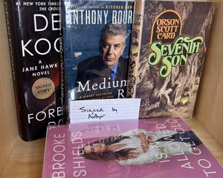 Signed, Dean Koontz, Brooke Shields, Anthony Bourdain