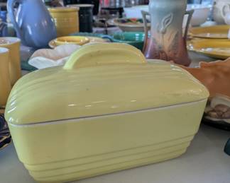 Vintage Hall Pottery Refrigerator covered dish
