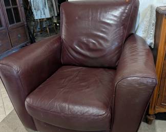 Brown Leather Armchair