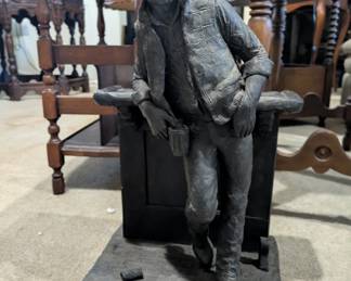 MICHAEL GARMAN SCULPTURE, "CUTTING THE DUST" Statue