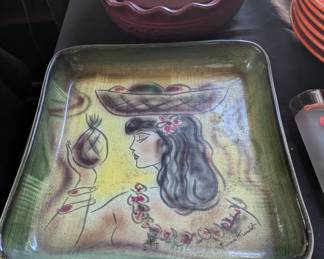 Vintage Ceramic Hand painted Platter