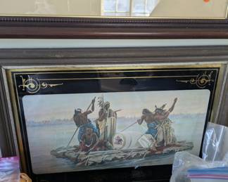 Print in Reverse painted vict. Frame