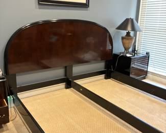Henredon bed King headboard and footboard - very elegant also selling 2  Matching night tables, dresser and chest. Design is Three Scene by Henredon.