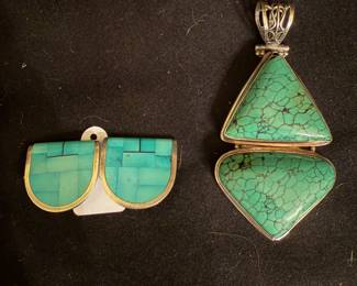 Jim Harrison mosaic earrings/sterling