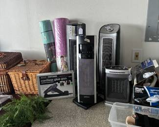 Heaters and picnic baskets