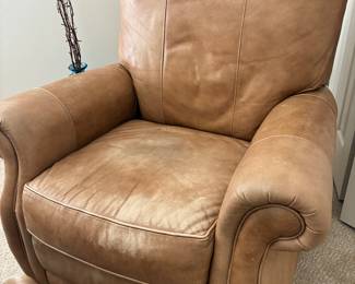 Leather recliner chair