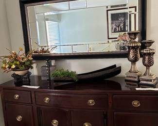 Elegant Stoneleigh buffet/drawers and shelves, 