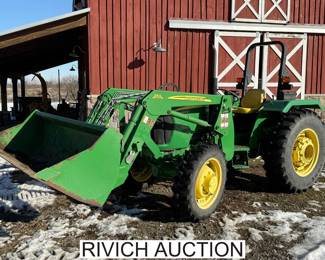 John Deere 5055E Tractor & 553 Loader