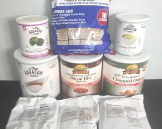 Collection Of Emergency Food Supplies From Augason Farms And Food4Patriots