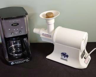 Vintage Electric Juicer and Cuisinart Coffee Maker